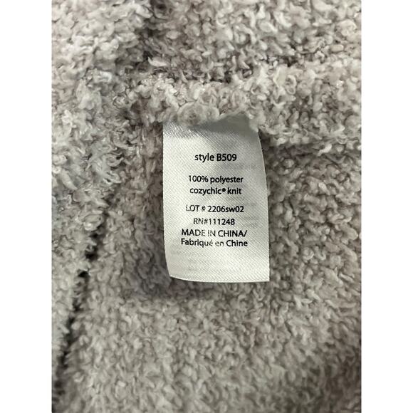 Barefoot Dreams Cozy Chic Robe Womens 2 Tan Solid Long Sleeve Belted Lounge - Picture 6 of 13